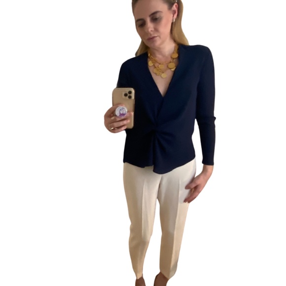 Navy Blue TopShop Blouse - Picture 3 of 3